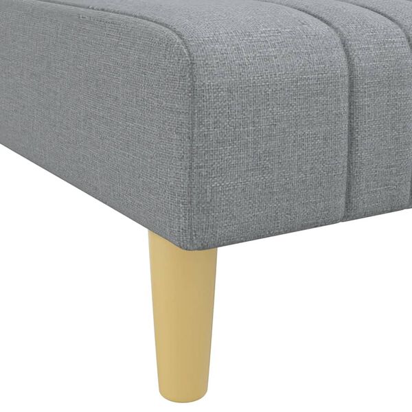 vidaXL Καναπές Κρεβάτι Γωνιακός Αν. Γκρι 279x140x70 εκ. Υφασμάτινος