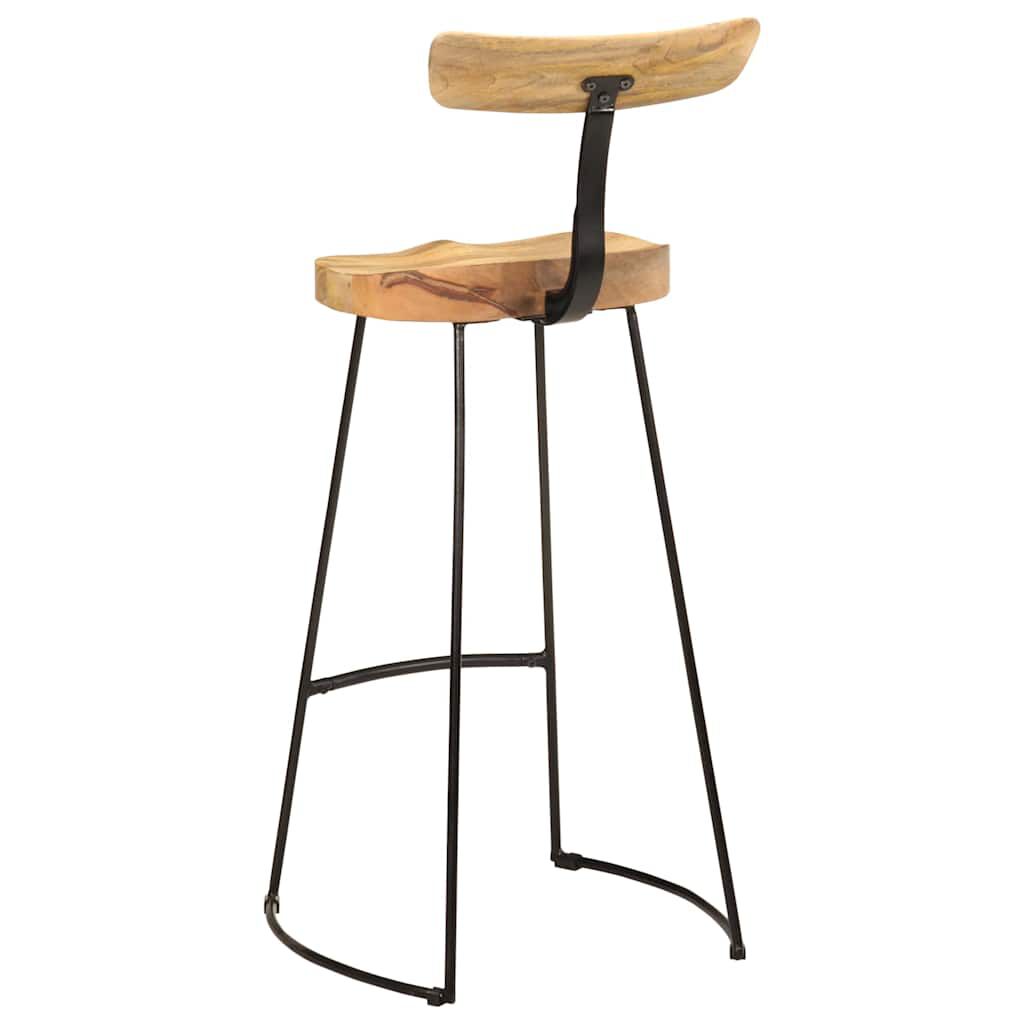 vidaXL Σκαμπό Μπαρ 2 τεμ. 49x43x103 εκ. από Μασίφ Ξύλο Μάνγκο
