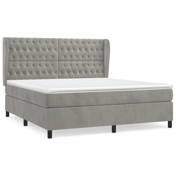 vidaXL &Kappa;&rho;&epsilon;&beta;ά&tau;&iota; Boxspring &mu;&epsilon; &Sigma;&tau;&rho;ώ&mu;&alpha; &Alpha;&nu;&omicron;&iota;&chi;&tau;ό &Gamma;&kappa;&rho;&iota; 180x200 &epsilon;&kappa;. &Beta;&epsilon;&lambda;&omicron;ύ&delta;&iota;&nu;&omicron;