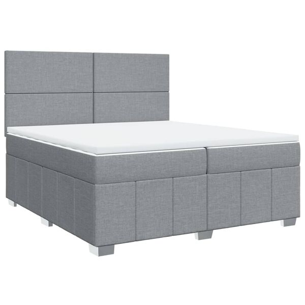 vidaXL &Kappa;&rho;&epsilon;&beta;ά&tau;&iota; Boxspring &mu;&epsilon; &Sigma;&tau;&rho;ώ&mu;&alpha; &Alpha;&nu;&omicron;&iota;&chi;&tau;ό &Gamma;&kappa;&rho;&iota; 200x200 &epsilon;&kappa;. &Upsilon;&phi;&alpha;&sigma;&mu;ά&tau;&iota;&nu;&omicron;