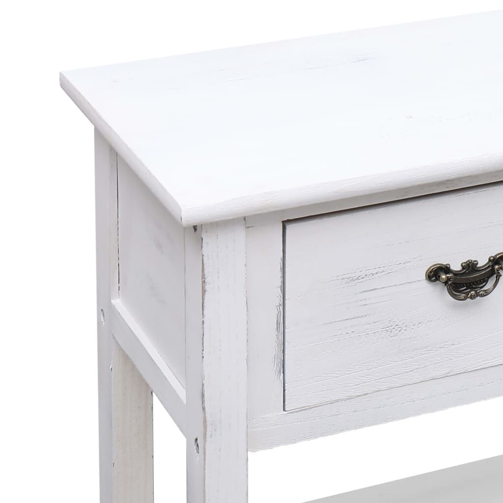 vidaXL Μπουφές Αντικέ Λευκός 115 x 30 x 76 εκ. από Ξύλο