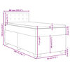 vidaXL Κρεβάτι Boxspring με Στρώμα Ανοιχτό Γκρι 80x200 εκ. Βελούδινο