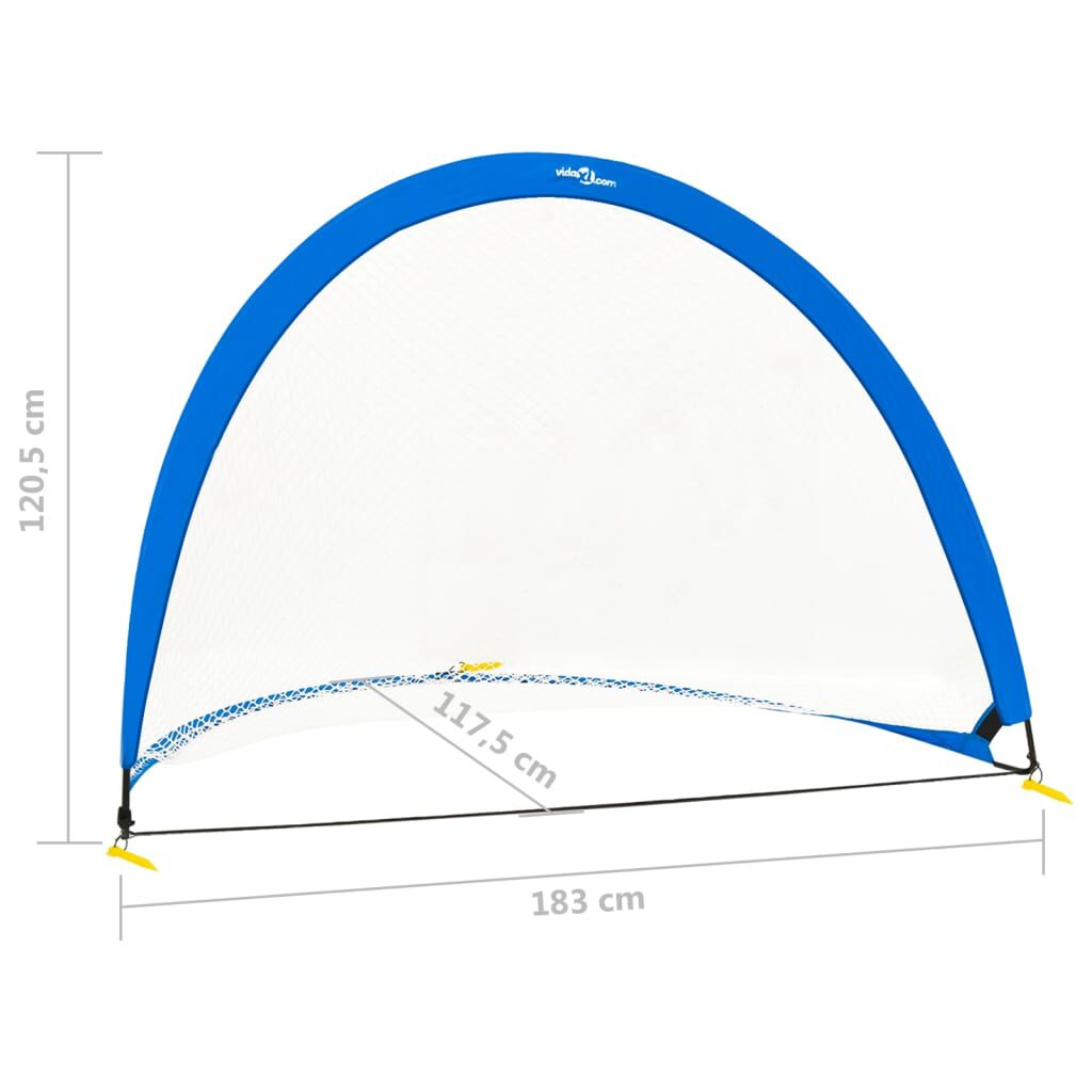 vidaXL Παιδικά Τέρματα Ποδοσφαίρου 2 τεμ. 183x117,5x120,5 εκ. & Τσάντα