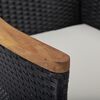 vidaXL Σετ Τραπεζαρίας Εξ. Χώρου 5 τεμ. Μαύρο Συνθ. Ρατάν/Ξύλο Ακακίας