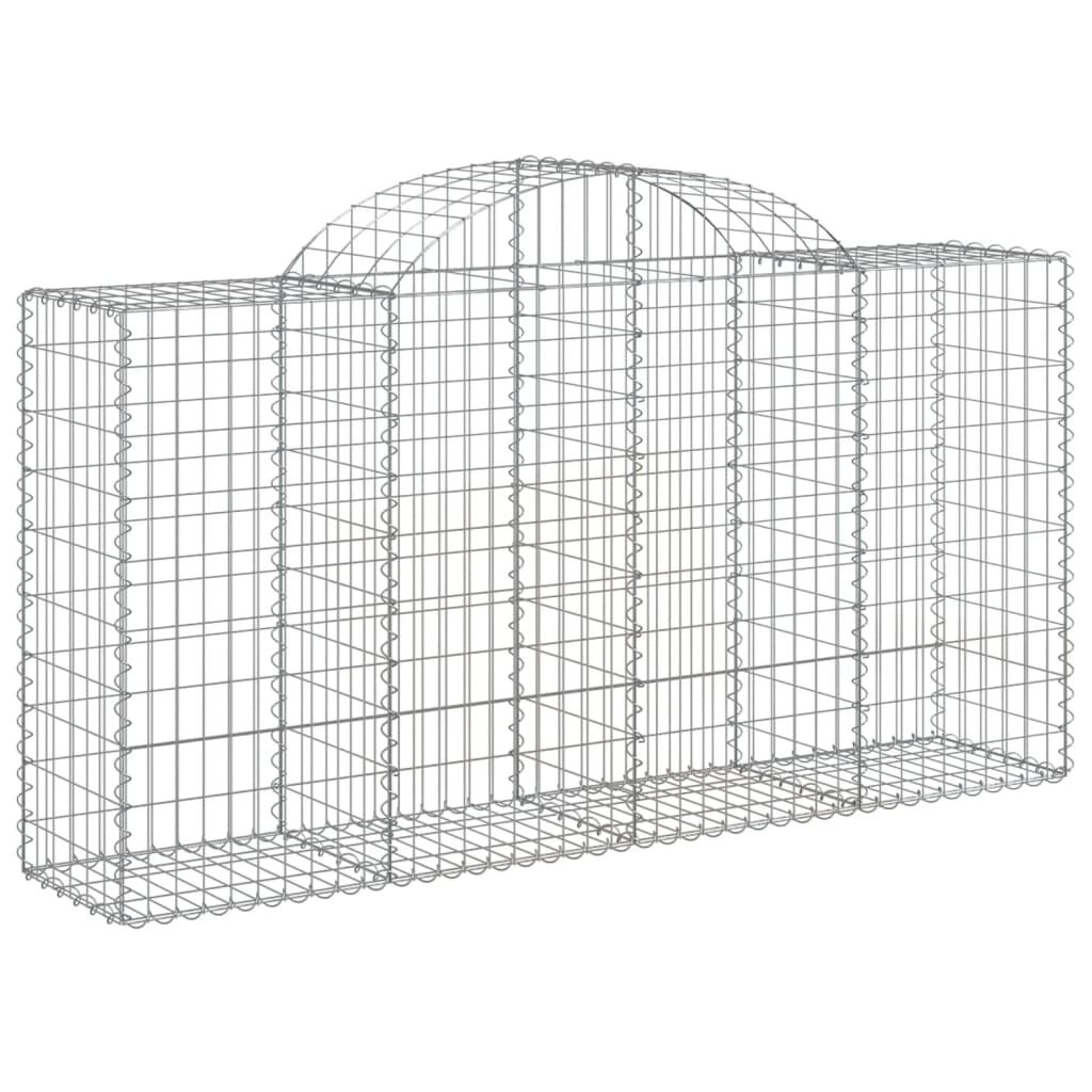 vidaXL Συρματοκιβώτια Τοξωτά 14 τεμ. 200x50x100/120 εκ. Γαλβαν. Ατσάλι