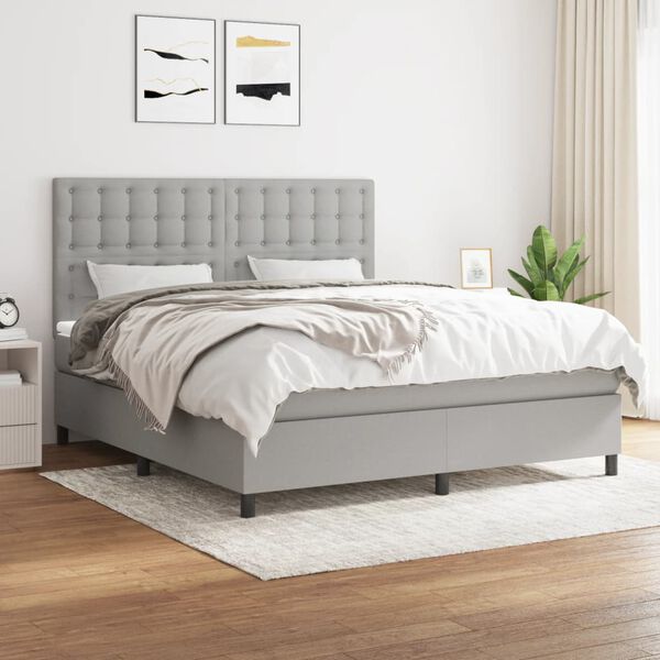 vidaXL &Kappa;&rho;&epsilon;&beta;ά&tau;&iota; Boxspring &mu;&epsilon; &Sigma;&tau;&rho;ώ&mu;&alpha; &Alpha;&nu;. &Pi;&rho;ά&sigma;&iota;&nu;&omicron; 160x200&epsilon;&kappa; &Upsilon;&phi;&alpha;&sigma;&mu;ά&tau;&iota;&nu;&omicron;