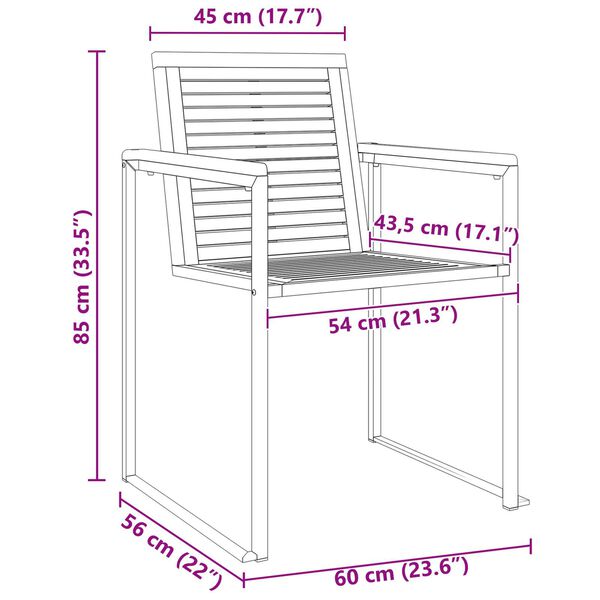 vidaXL Ξαπλώστρα 3-πρόσωπο 3 pcs Καφέ 200 x 60 x 88εκ Μασίφ ξύλο teak