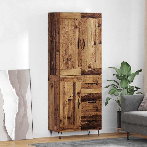 vidaXL Highboard &Pi;&alpha;&lambda;&iota;ό &Xi;ύ&lambda;&omicron; 69,5 x 34 x 180 &epsilon;&kappa;. &Epsilon;&pi;&epsilon;&xi;&epsilon;&rho;&gamma;&alpha;&sigma;&mu;έ&nu;&omicron; &xi;ύ&lambda;&omicron;