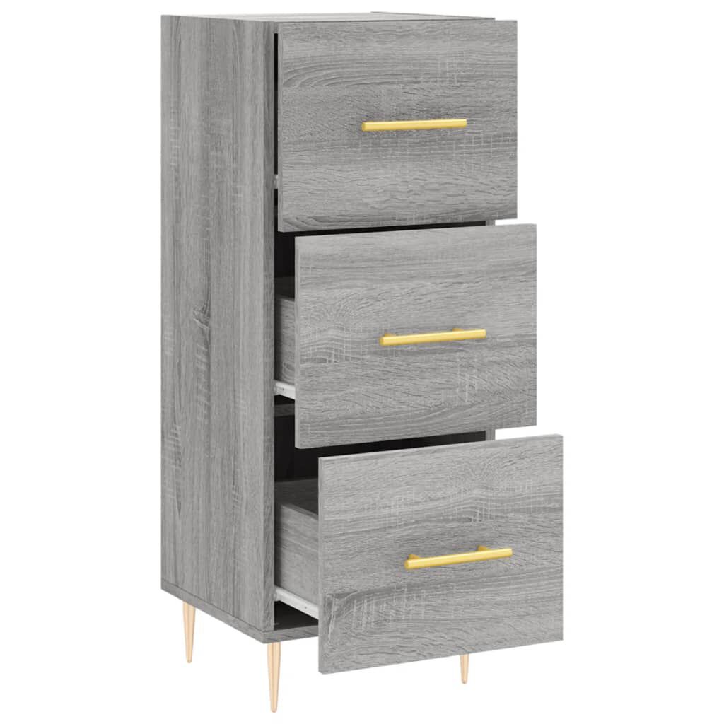 vidaXL Ντουλάπι Γκρι Sonoma 34,5x34x90 εκ. από Επεξεργασμένο Ξύλο