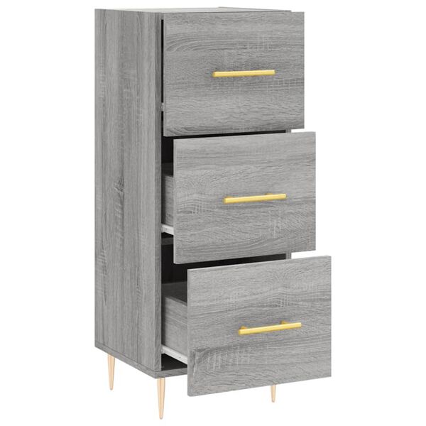 vidaXL Ντουλάπι Γκρι Sonoma 34,5x34x90 εκ. από Επεξεργασμένο Ξύλο