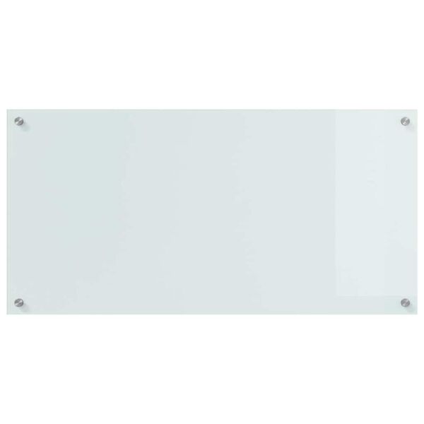vidaXL Πίσω Πάνελ Κουζίνας Λευκό 100 x 50 cm σκληρυμένο γυαλί
