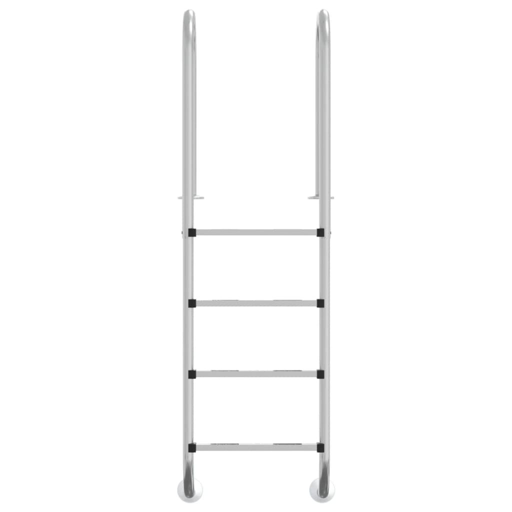 vidaXL Σκάλα Πισίνας 54 x 38 x 184,5 εκ. από Ανοξείδωτο Ατσάλι 304
