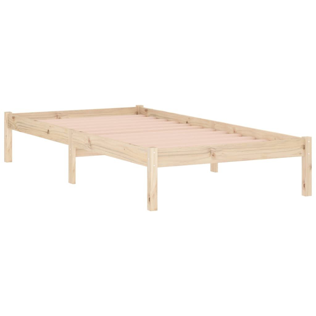vidaXL Σκελετός Κρεβατιού Χωρίς Στρώμα Twin 100x190εκ. Μασίφ Πεύκο