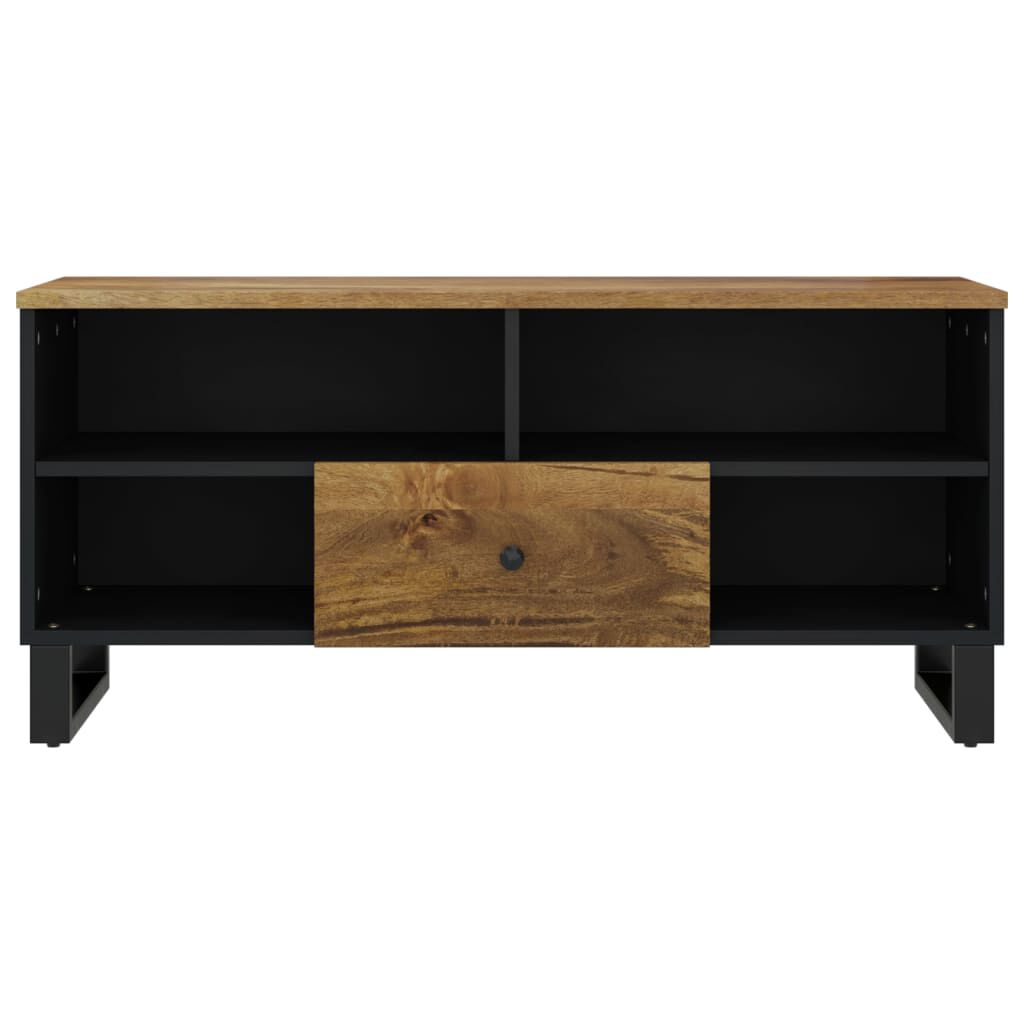 vidaXL Έπιπλο Τηλεόρασης 100x33x46 εκ. Μασίφ Ξύλο Μάνγκο & Επεξ. Ξύλο