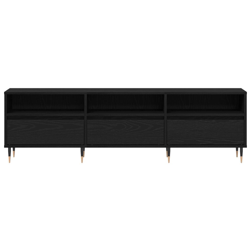 vidaXL Ντουλάπι τηλεόρασης Μαύρη Δρυς 150x30x44.5 εκ. Επεξεργασμένο Ξύλο