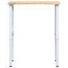 πάγκος εργασίας vidaXL 80x60x(71,5-98) cm Μασίφ Ξύλο Δρυς