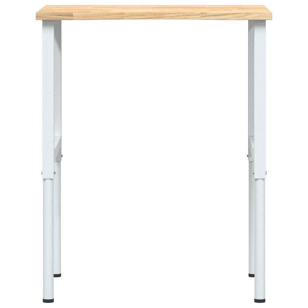 πάγκος εργασίας vidaXL 80x60x(71,5-98) cm Μασίφ Ξύλο Δρυς