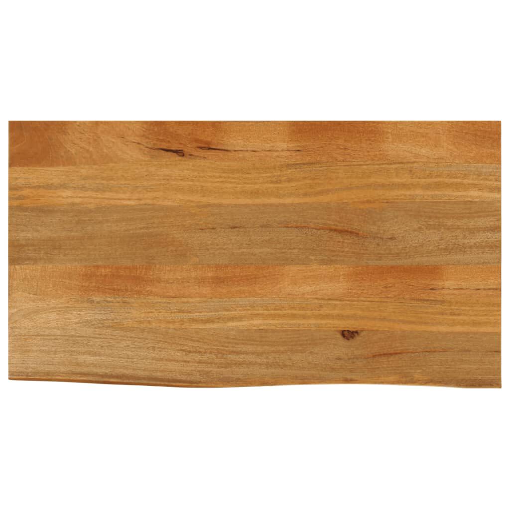 vidaXL Επιφάνεια Τραπεζιού 100x60x2,5 εκ. Live Edge Μασίφ Ξύλο Μάνγκο