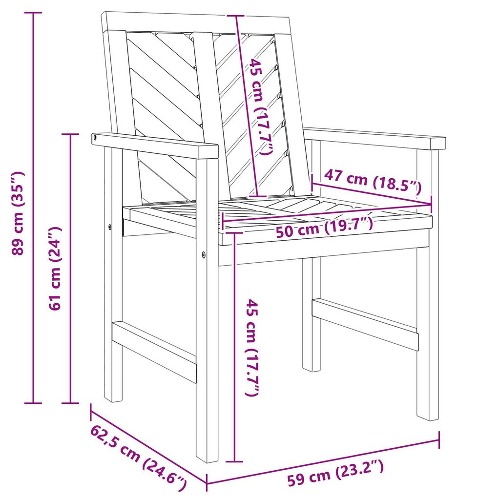 vidaXL Σέτ φαγητού για κήπο 4 pcs Καφέ 150 x 90 x 74 cm