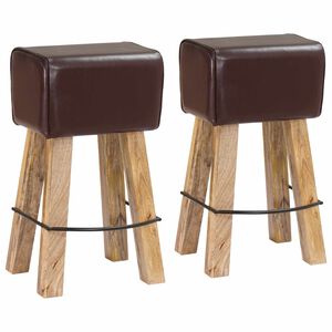 vidaXL &Mu;&pi;&alpha;&rho; &sigma;&kappa;&alpha;&mu;&pi;ό 2 &tau;&mu;&chi;. &Sigma;&kappa;&omicron;ύ&rho;&omicron; &Kappa;&alpha;&phi;έ 44 x 33 x 74 cm &Alpha;&lambda;&eta;&theta;&iota;&nu;ό &Delta;έ&rho;&mu;&alpha;
