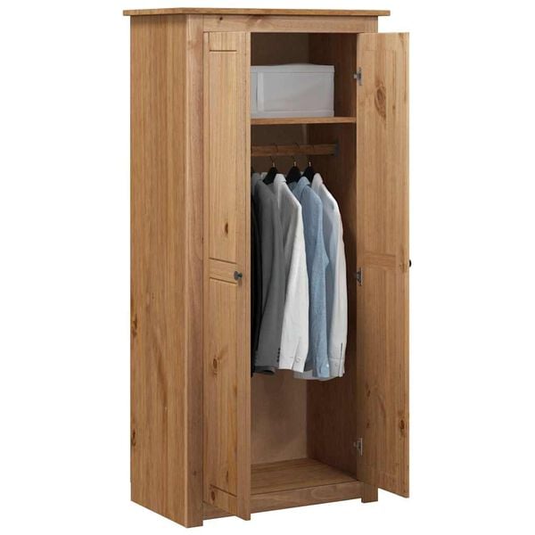 vidaXL Ντουλάπα 80 x 50 x 171,5 εκ. από Μασίφ Ξύλο Πεύκου Σειρά Panama