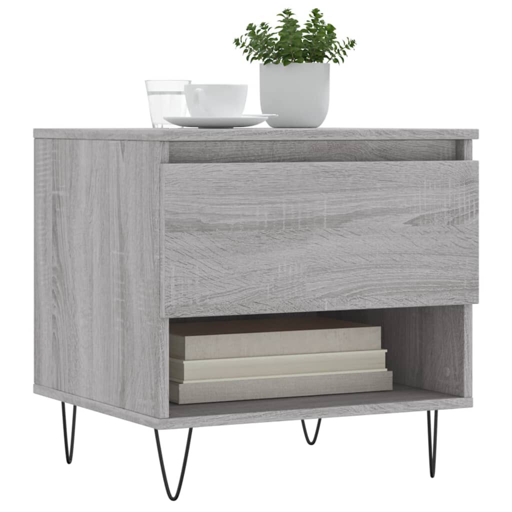 vidaXL Τραπεζάκι Σαλονιού Γκρι Sonoma 50x46x50 εκ. Επεξεργασμένο Ξύλο