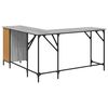 vidaXL Γραφείο Γκρι Sonoma 141x141x75 εκ. από Επεξεργασμένο Ξύλο