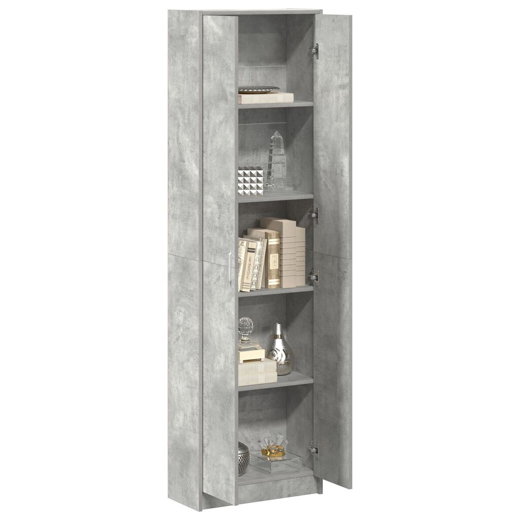 vidaXL ντουλάπα Σκούρο Γκρι 55x25x189 cm Ξύλο