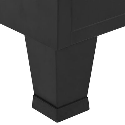 vidaXL Ντουλάπα Βιομηχανικού Στιλ Μαύρη 90 x 40 x 140 εκ. Ατσάλινη