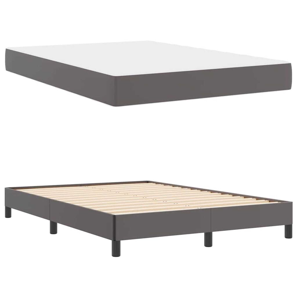 vidaXL Κρεβάτι Άλλο Γκρι 160 x 200 cm Τεχνητό δέρμα