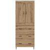 vidaXL Highboard &mu;&epsilon; &sigma;&upsilon;&rho;&tau;ά&rho;&iota; 2 pcs Artisan Oak &Epsilon;&pi;&epsilon;&xi;&epsilon;&rho;&gamma;&alpha;&sigma;&mu;έ&nu;&omicron; &xi;ύ&lambda;&omicron;