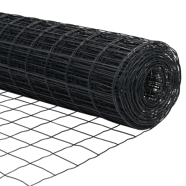 vidaXL Ευρωπαϊκός φράκτης με 7 στήλες 0.6x10 μ Γαλβανισμένος χάλυβας Γκρι