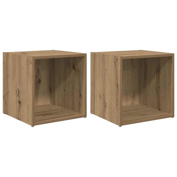 vidaXL &Sigma;&epsilon;&tau; &epsilon;&pi;ί&pi;&lambda;&omicron;&upsilon; &tau;&eta;&lambda;&epsilon;ό&rho;&alpha;&sigma;&eta;&sigmaf; 2 pcs Artisan Oak 37 x 35 x 37,5 &epsilon;&kappa;