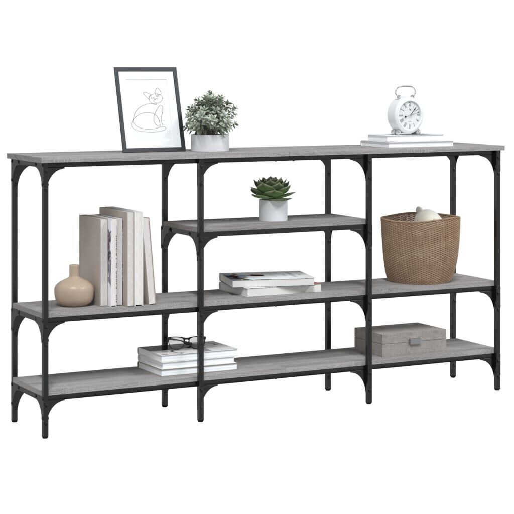 vidaXL Τραπέζι Κονσόλα Γκρι Sonoma 160x29x80 εκ. Επεξεργασμένο Ξύλο