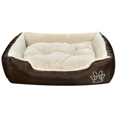 vidaXL Κρεβάτι Σκύλου Ζεστό με Επενδυμένο Μαξιλάρι L