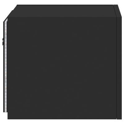 vidaXL Έπιπλο Τοίχου Τηλεόρασης με LED Μαύρο 30,5x35x30 εκ.