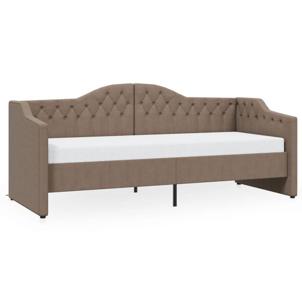 vidaXL &Kappa;&alpha;&nu;&alpha;&pi;έ&sigmaf; &Kappa;&rho;&epsilon;&beta;ά&tau;&iota; &mu;&epsilon; &Sigma;&tau;&rho;ώ&mu;&alpha; & USB Taupe 90 x 200 &epsilon;&kappa;. &Upsilon;&phi;&alpha;&sigma;&mu;ά&tau;&iota;&nu;&omicron;&sigmaf;