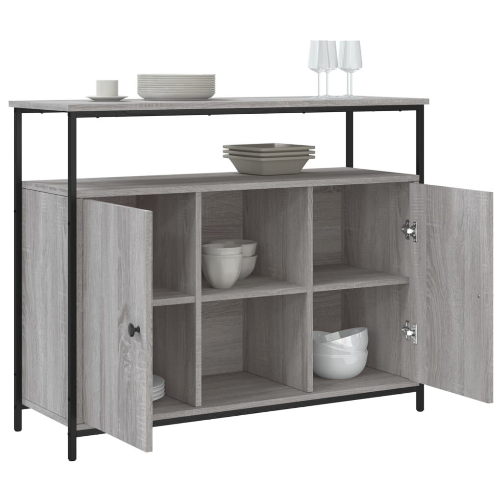 vidaXL Μπουφές Γκρι Sonoma 100x35x80 εκ. από Επεξεργασμένο Ξύλο