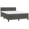 vidaXL &Kappa;&rho;&epsilon;&beta;ά&tau;&iota; Boxspring &mu;&epsilon; &Sigma;&tau;&rho;ώ&mu;&alpha; & LED &Sigma;&kappa;. &Gamma;&kappa;&rho;&iota; 140x200&epsilon;&kappa;. &Beta;&epsilon;&lambda;&omicron;ύ&delta;&iota;&nu;&omicron;