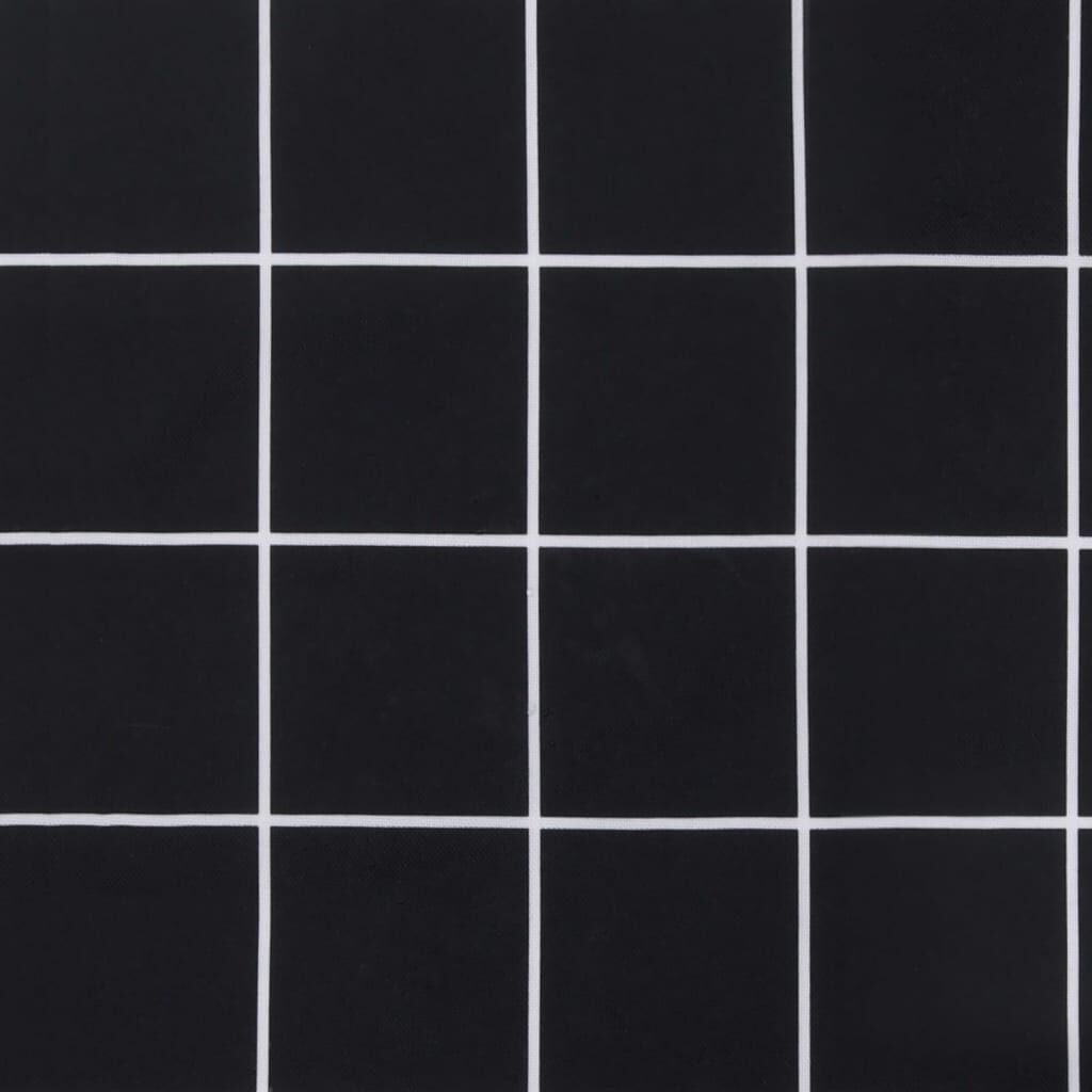 vidaXL Μαξιλάρι Πάγκου Μαύρο Καρό 120 x 50 x 7 εκ. Υφασμάτινο