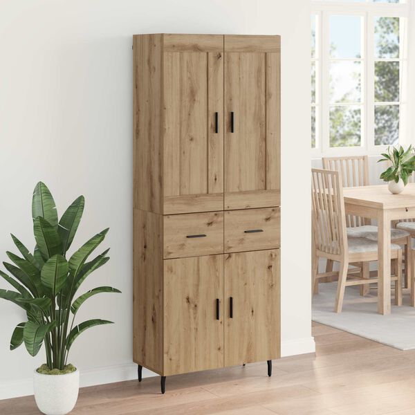 vidaXL Highboard &mu;&epsilon; &sigma;&upsilon;&rho;&tau;ά&rho;&iota; 2 pcs Artisan Oak &Epsilon;&pi;&epsilon;&xi;&epsilon;&rho;&gamma;&alpha;&sigma;&mu;έ&nu;&omicron; &xi;ύ&lambda;&omicron;