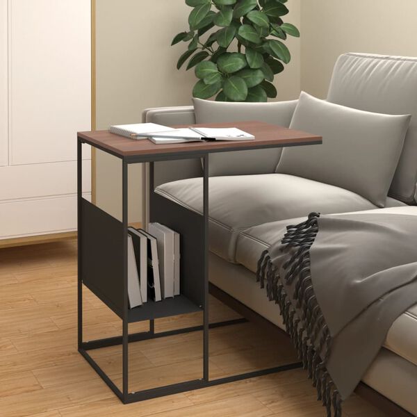 vidaXL Τραπέζι Βοηθητικό Μαύρο 55x36x59,5 εκ. από Επεξεργασμένο Ξύλο