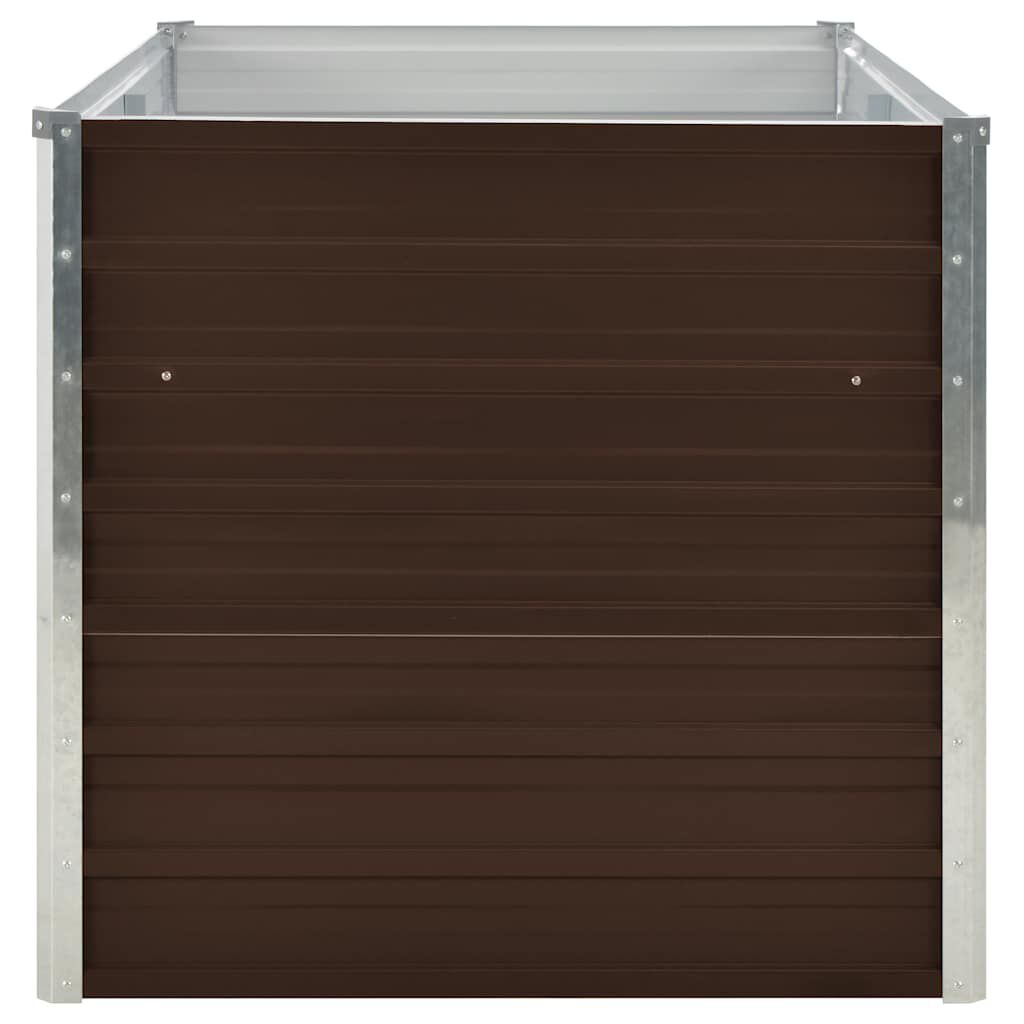 vidaXL Ζαρντινιέρα Ψηλή Καφέ 160 x 80 x 77 εκ. από Γαλβανισμένο Χάλυβα