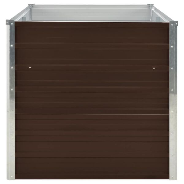 vidaXL Ζαρντινιέρα Ψηλή Καφέ 160 x 80 x 77 εκ. από Γαλβανισμένο Χάλυβα