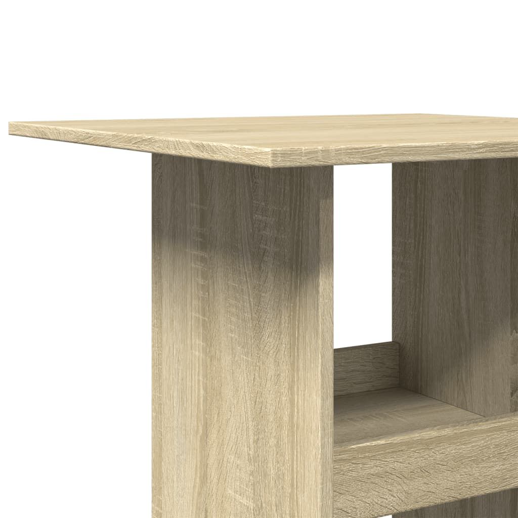 vidaXL Τραπέζι Μπαρ με Ράφια Sonoma Δρυς 60x60x102 εκ. Επεξ. Ξύλο