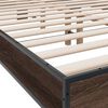 vidaXL Πλαίσιο Κρεβατιού Καφέ Δρυς 120x190 εκ. Επεξ. Ξύλο & Μέταλλο