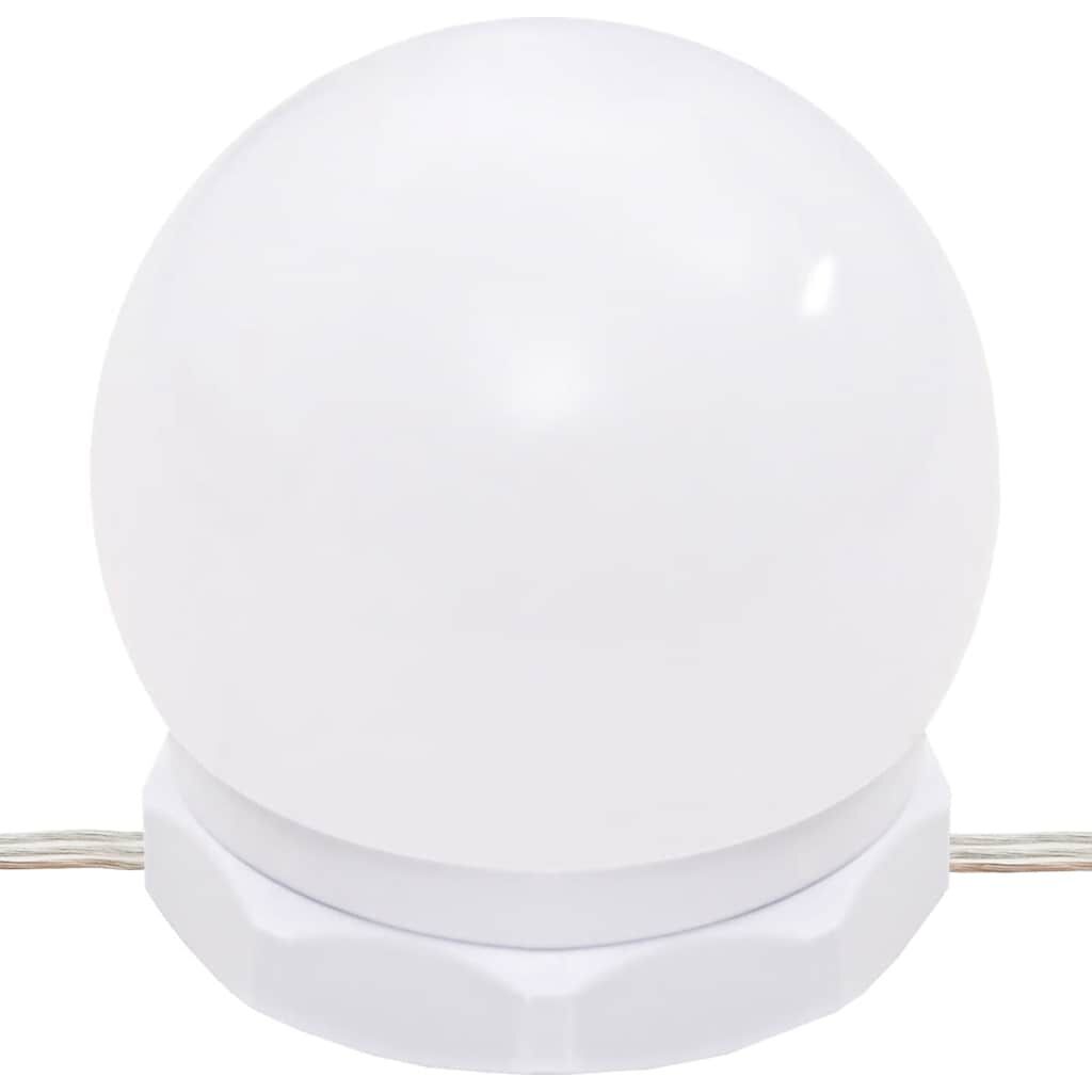 vidaXL Μπουντουάρ με LED Λευκό 60x40x140 εκ.