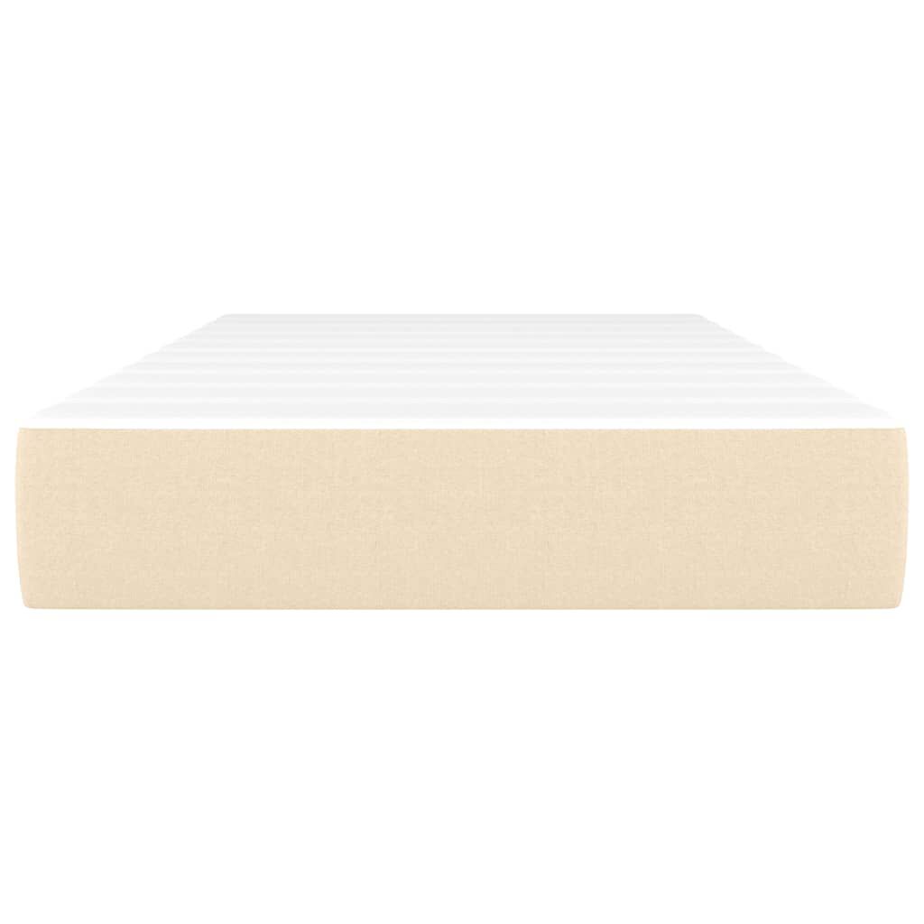 vidaXL Στρώμα με Pocket Springs Κρεμ 120x190x20 εκ. Υφασμάτινο