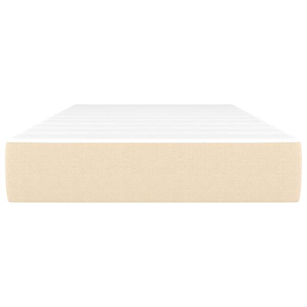vidaXL Στρώμα με Pocket Springs Κρεμ 120x190x20 εκ. Υφασμάτινο