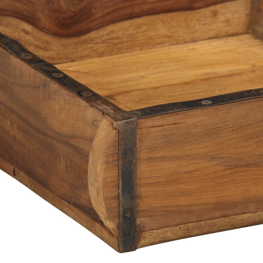 vidaXL Δίσκος με αποθήκευση Καφέ 31 x 29 x 10 εκ